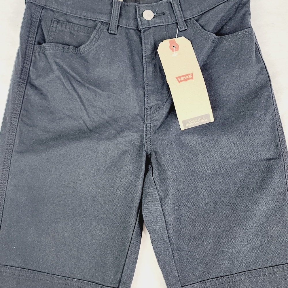 Women's Levi's 724 High-Rise Straight Crop Black Denim Jeans Size 26